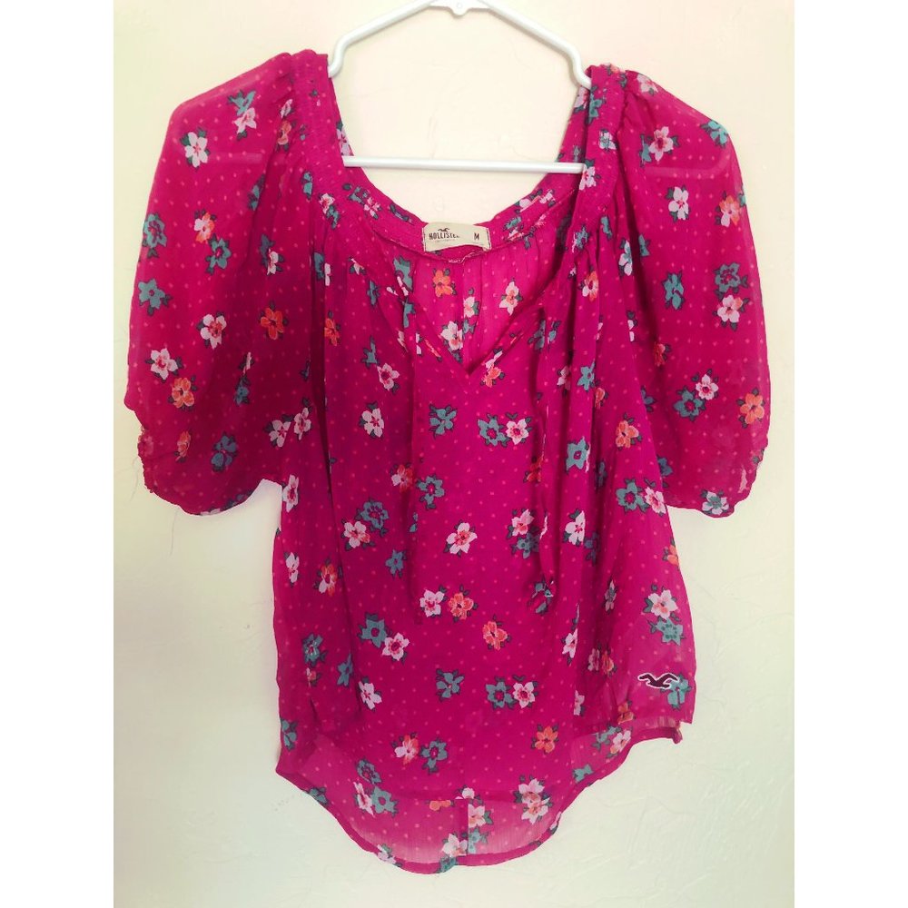 Hollister Medium Pink Floral Top
